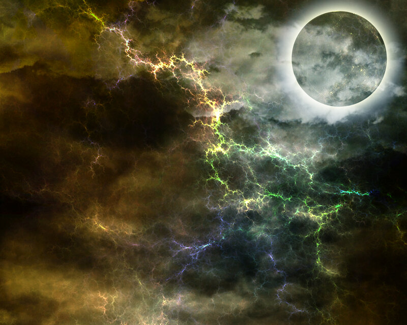 Full Moon with Lightning