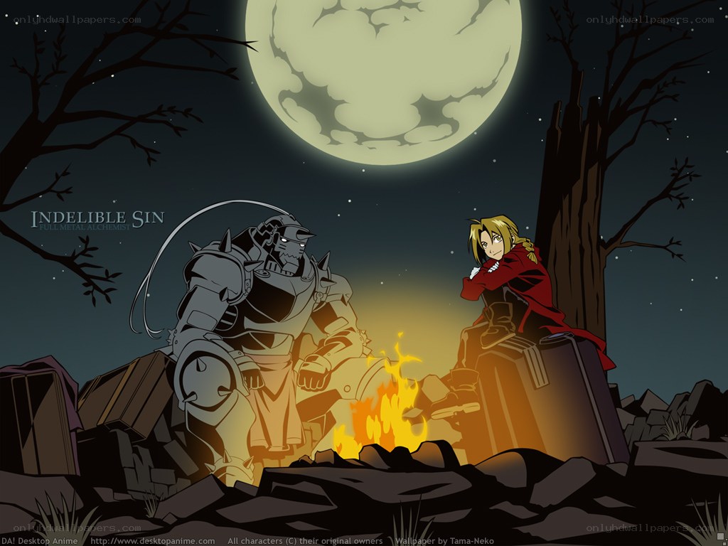 Fullmetal Alchemist campfire scene