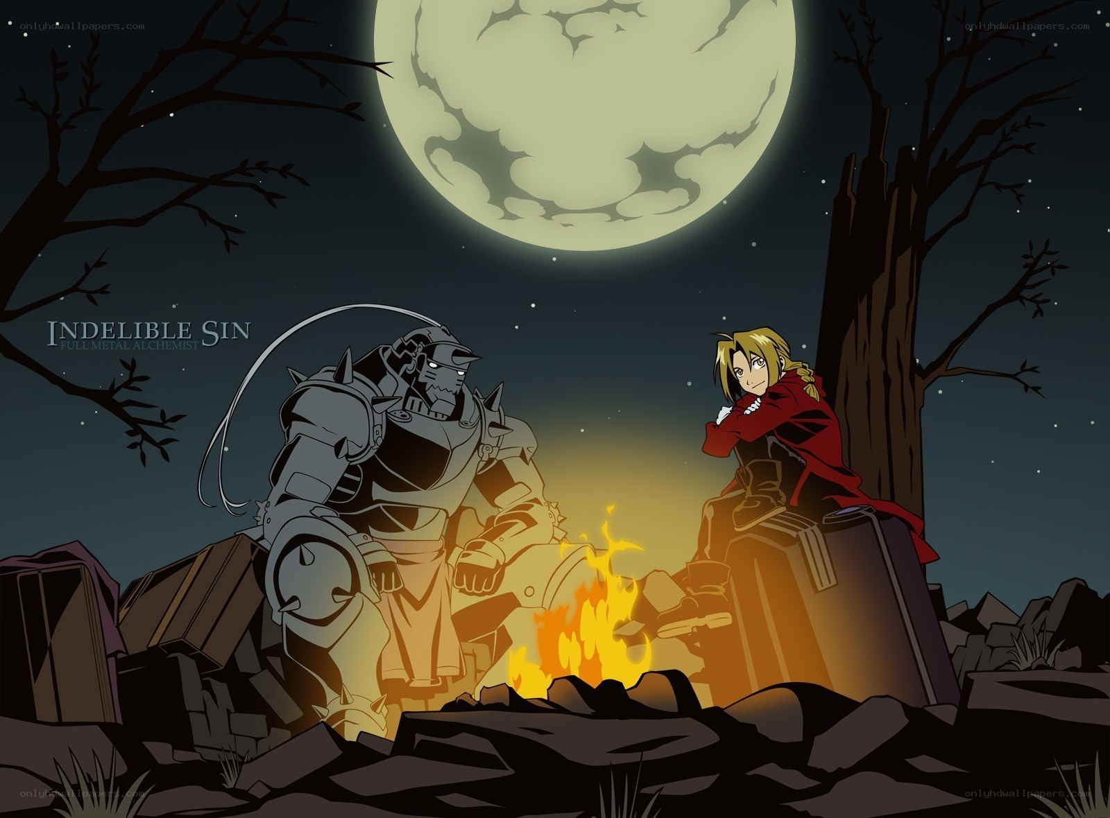 Fullmetal Alchemist campfire scene
