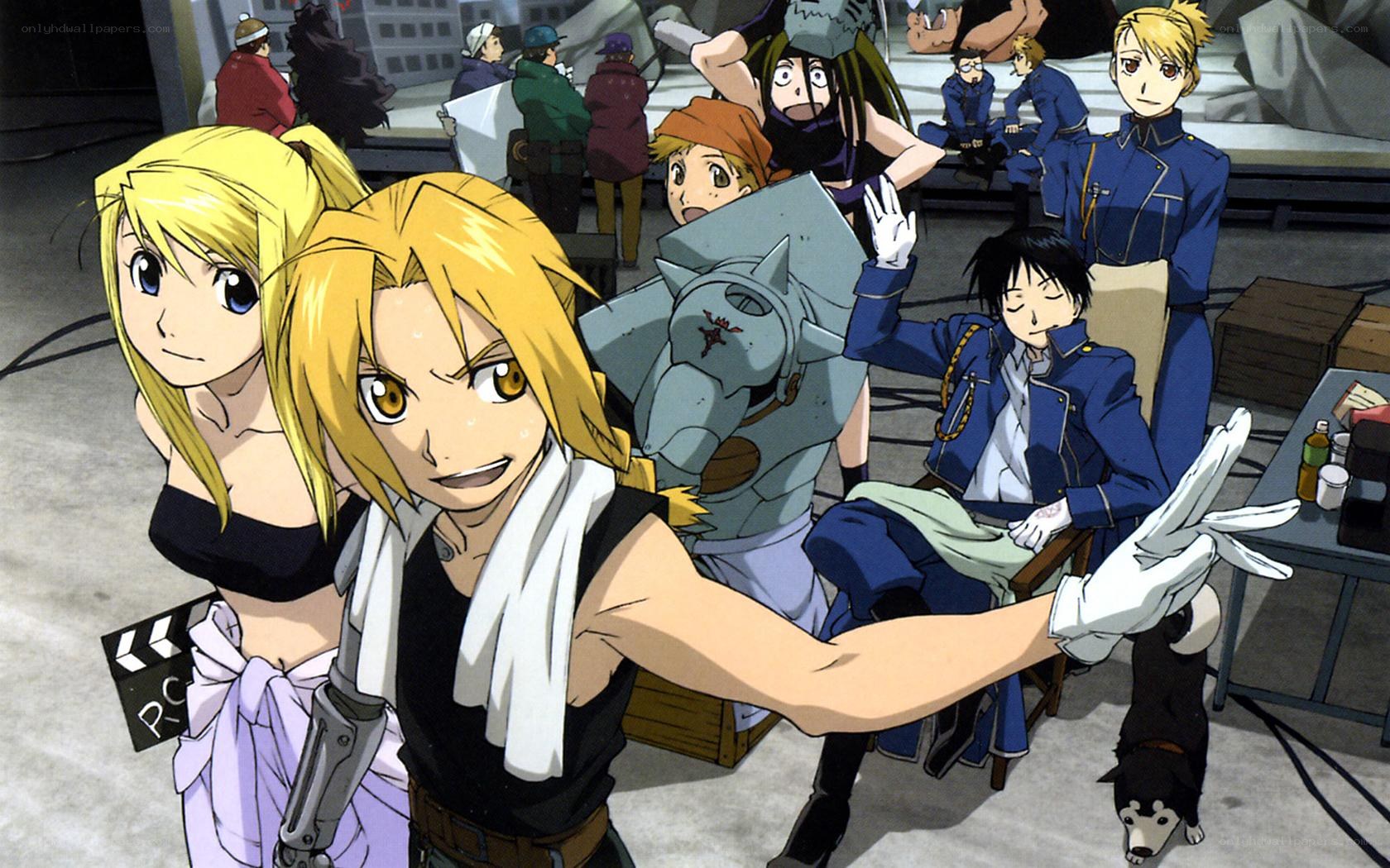 Fullmetal Alchemist cast on set
