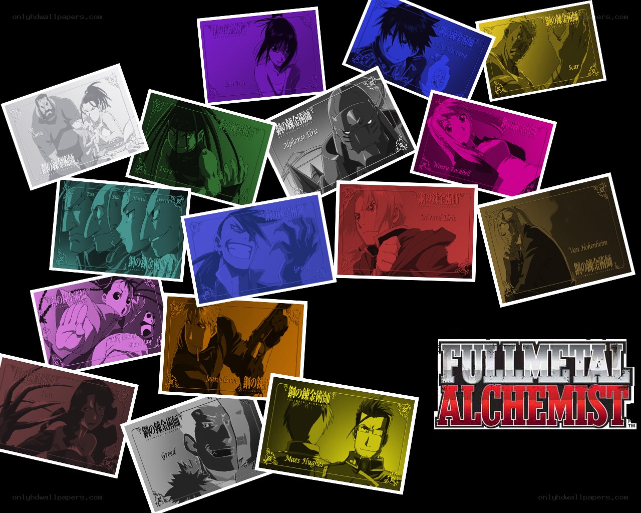 Fullmetal Alchemist character cards