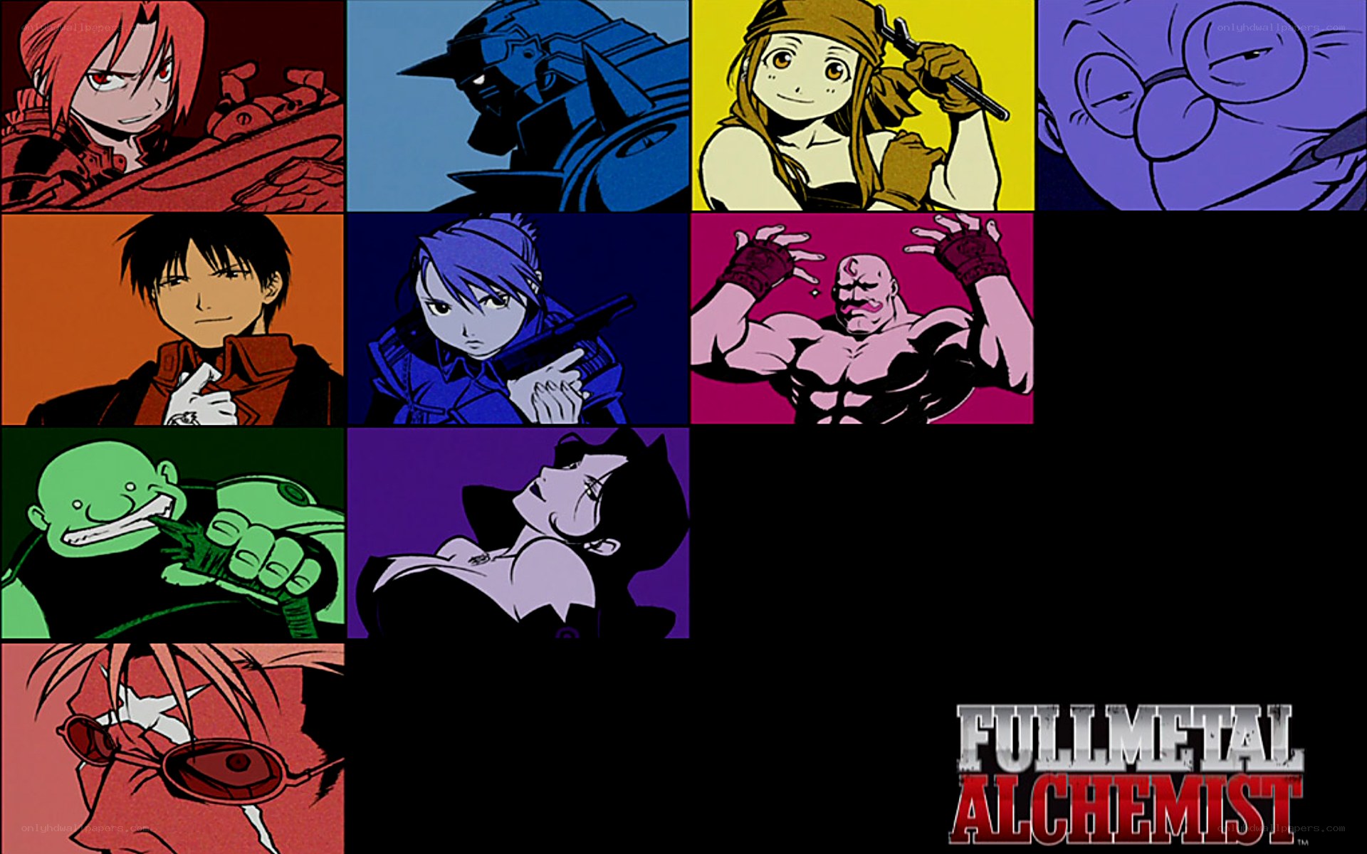 Fullmetal Alchemist character collage