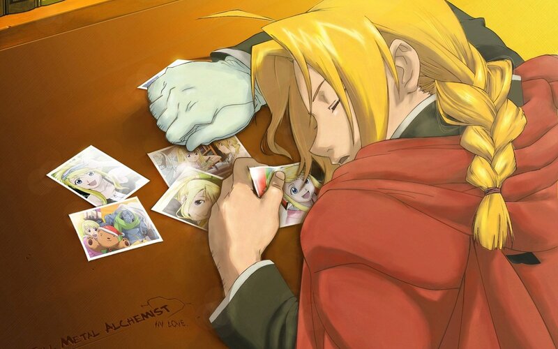 Fullmetal Alchemist character with photos