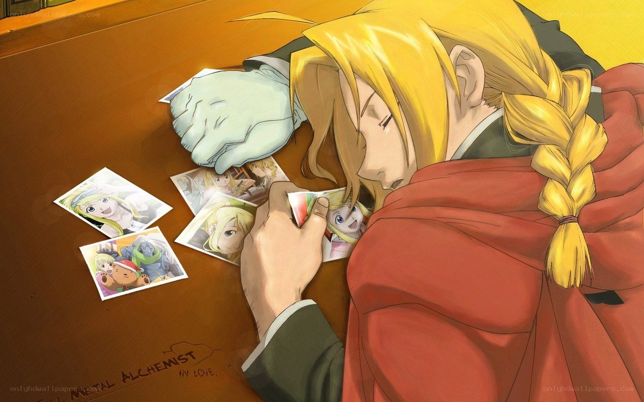 Fullmetal Alchemist character with photos