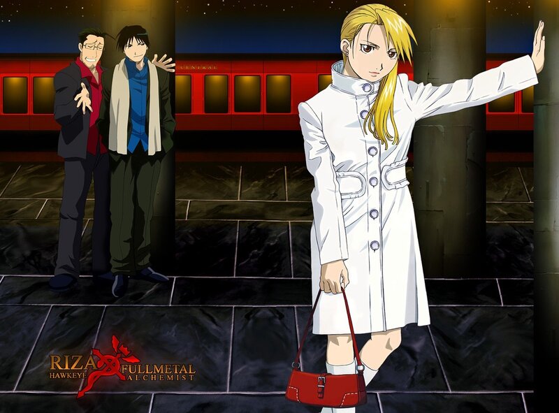 Fullmetal Alchemist characters at train station