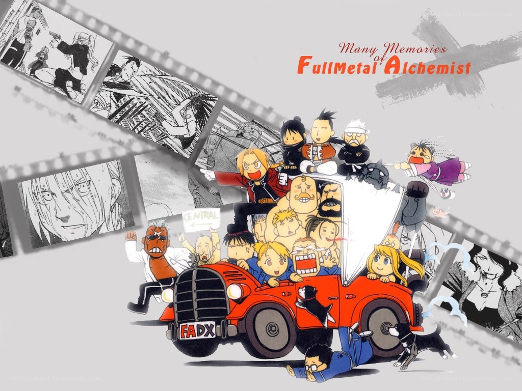 Fullmetal Alchemist characters collage