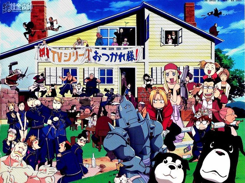 Fullmetal Alchemist characters gathering