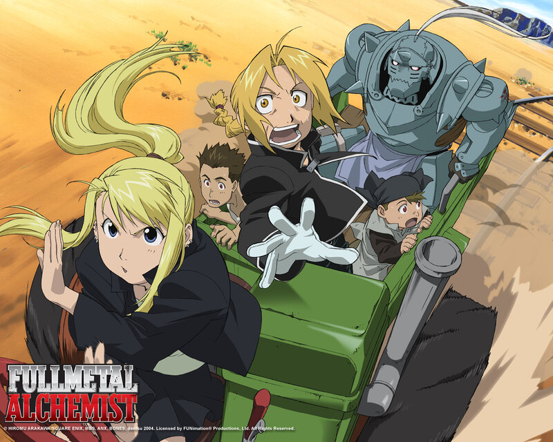 Fullmetal Alchemist characters in action