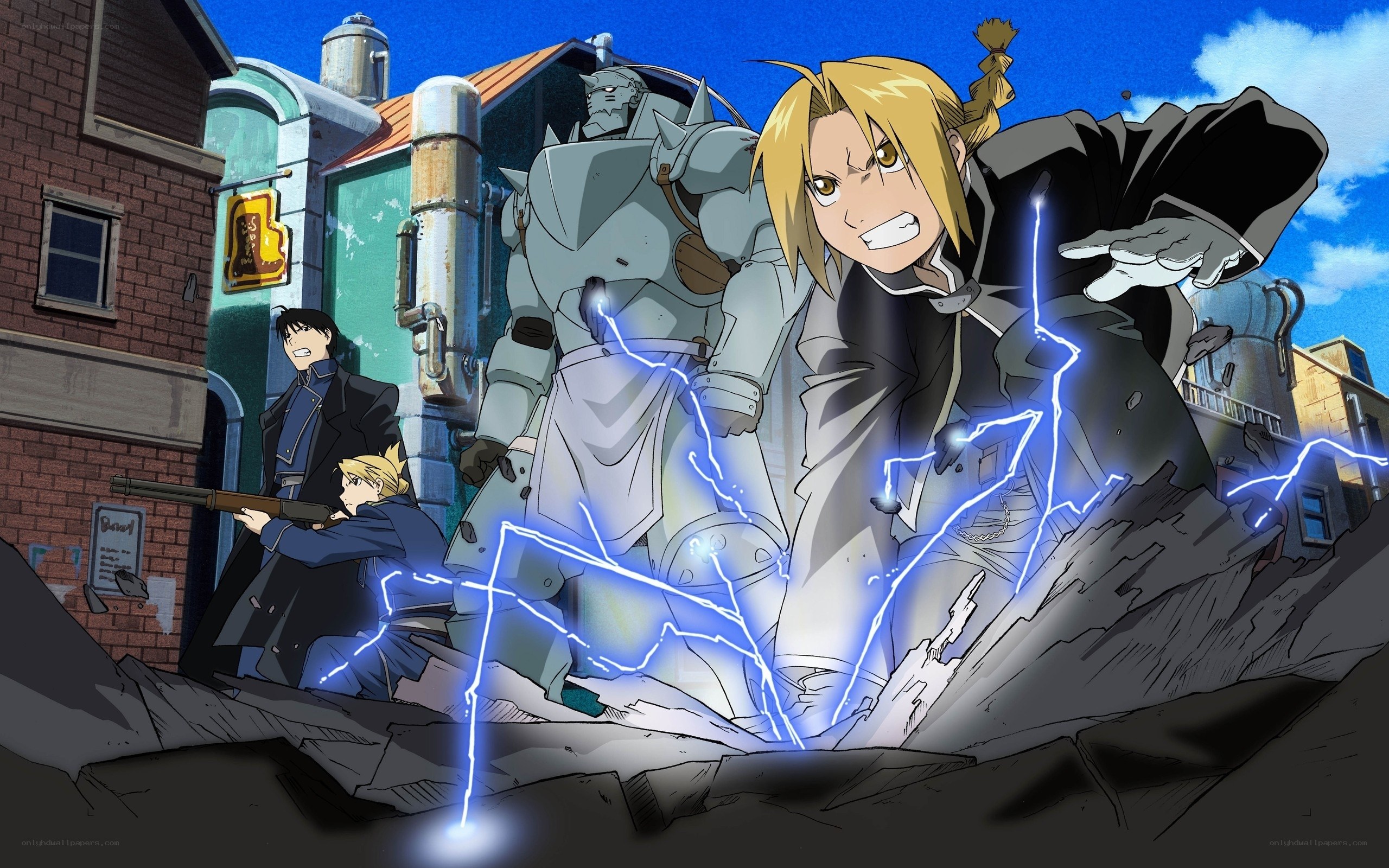 Fullmetal Alchemist characters in action