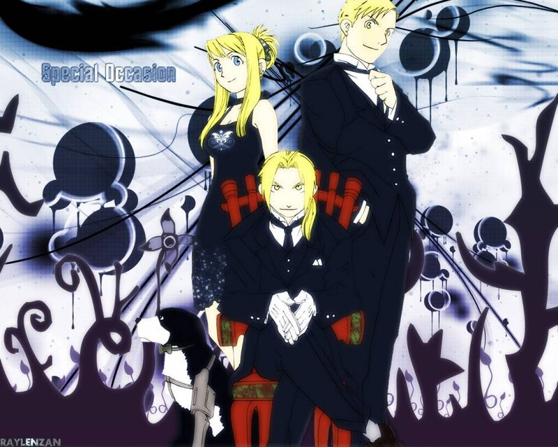 Fullmetal Alchemist characters in formal wear