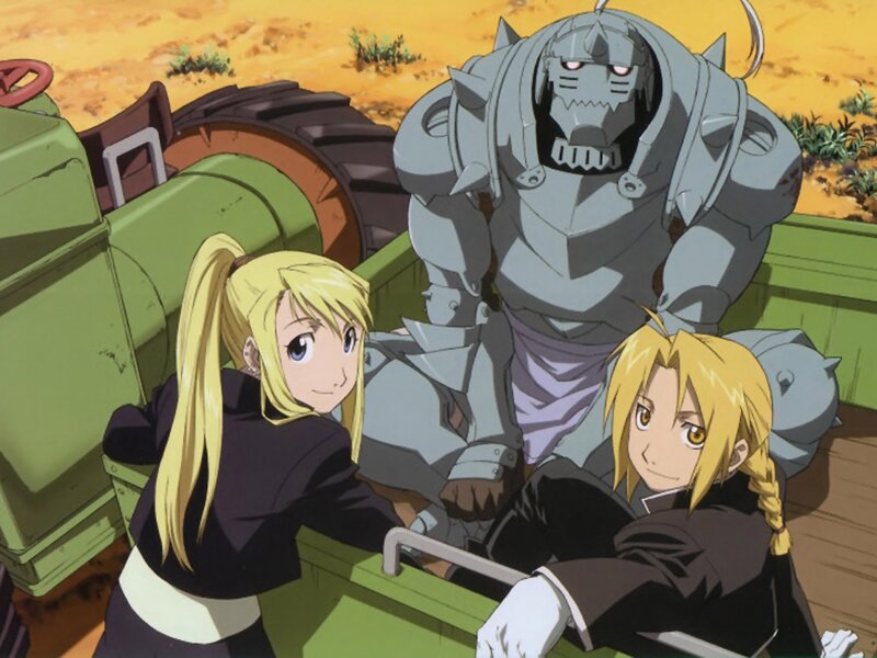 Fullmetal Alchemist characters in truck
