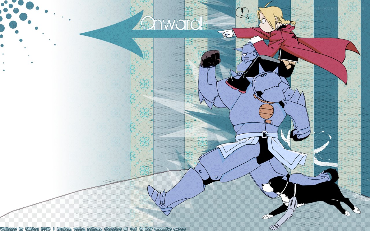 Fullmetal Alchemist characters running