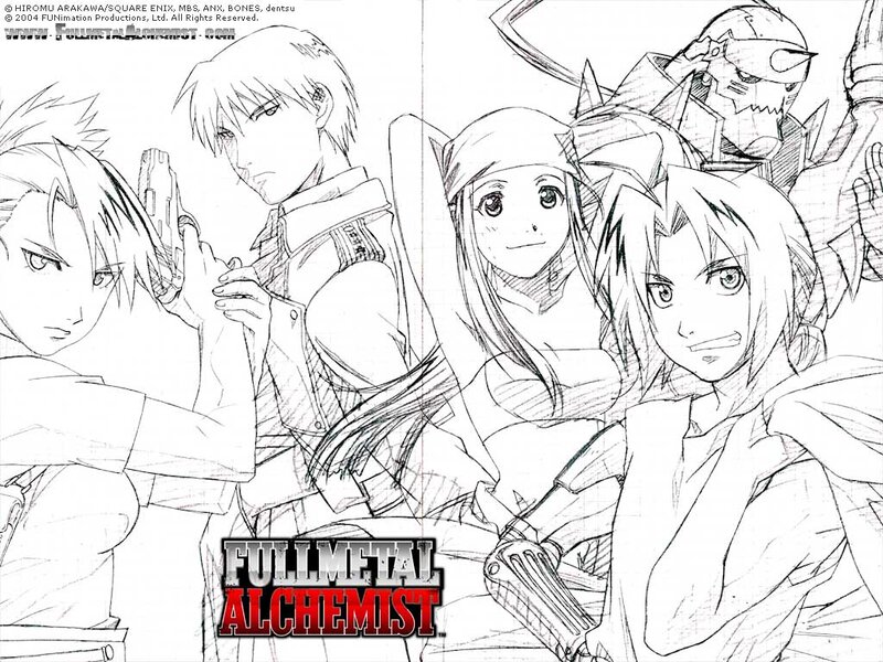 Fullmetal Alchemist characters sketch