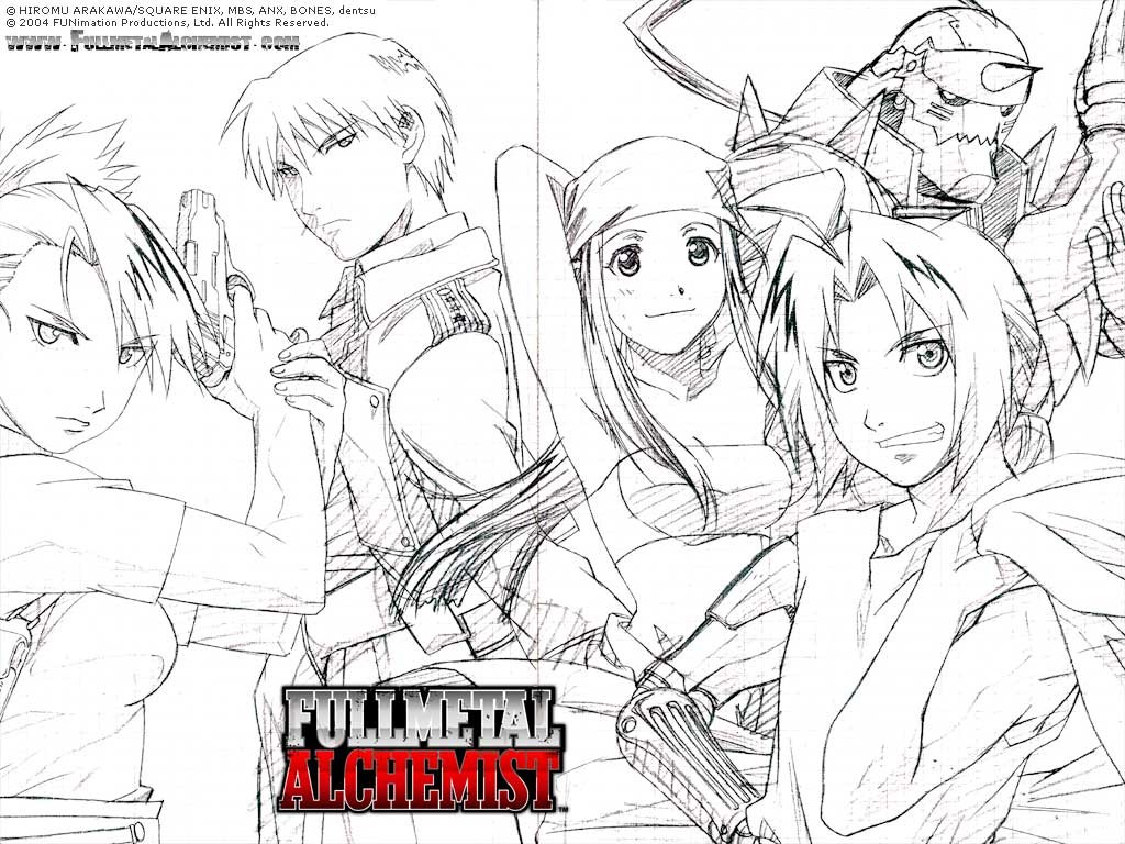 Fullmetal Alchemist characters sketch