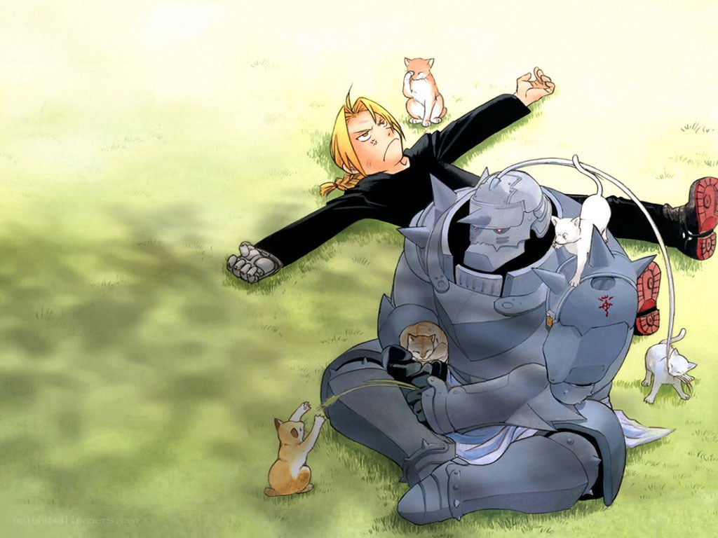 Fullmetal Alchemist characters with cats
