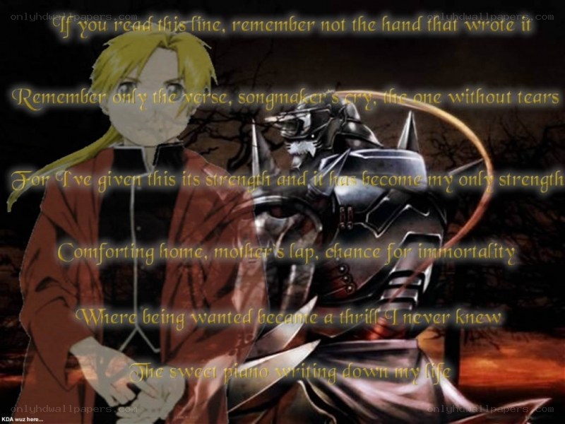 Fullmetal Alchemist lyrics