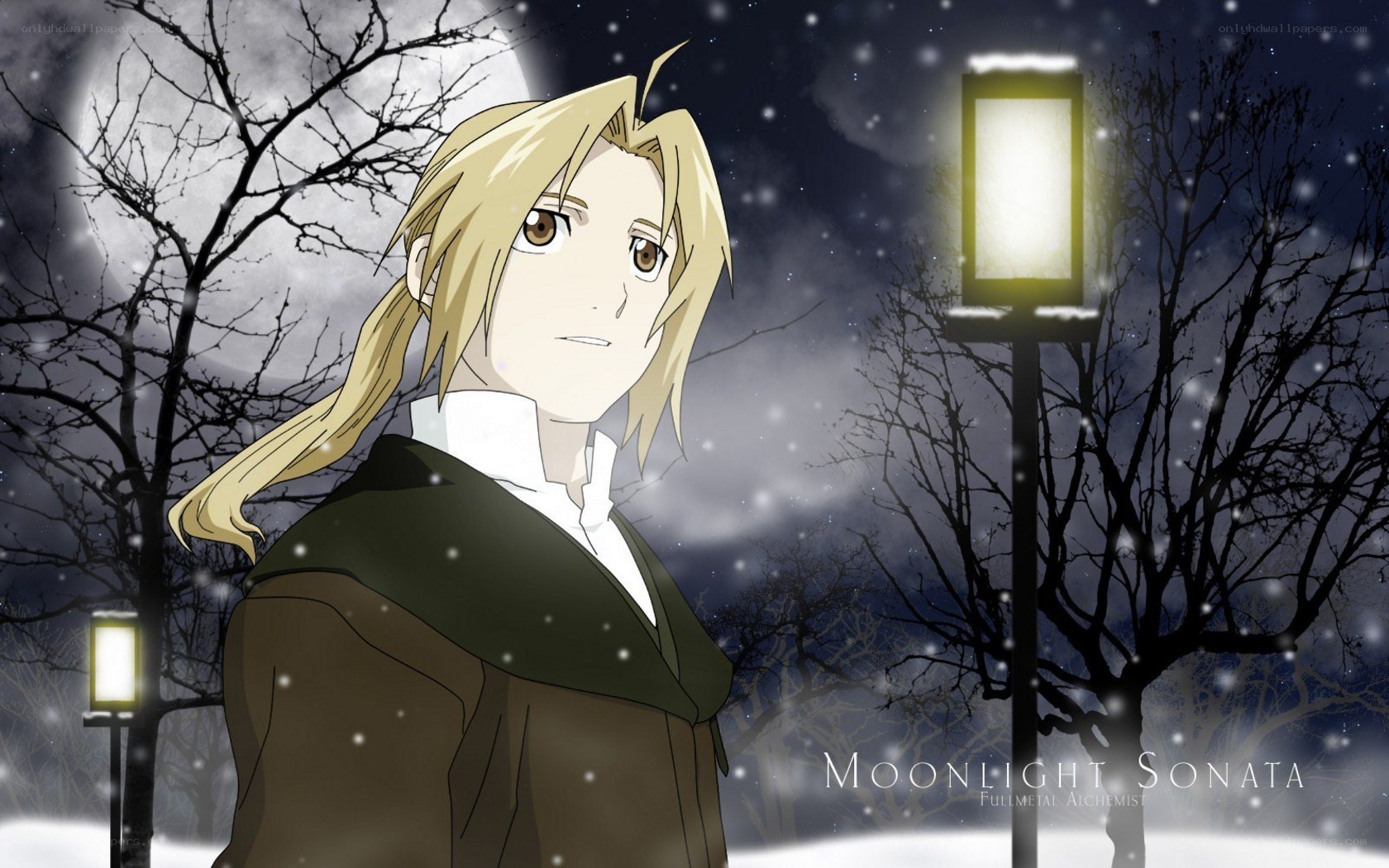 Fullmetal Alchemist moonlight scene
