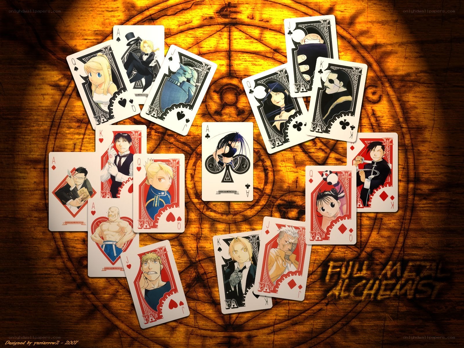 Fullmetal Alchemist playing cards