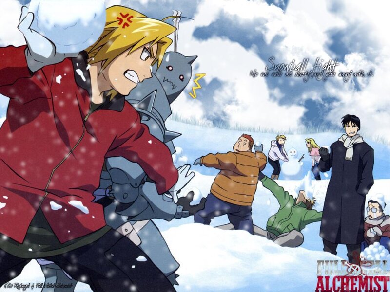 Fullmetal Alchemist snowball fight