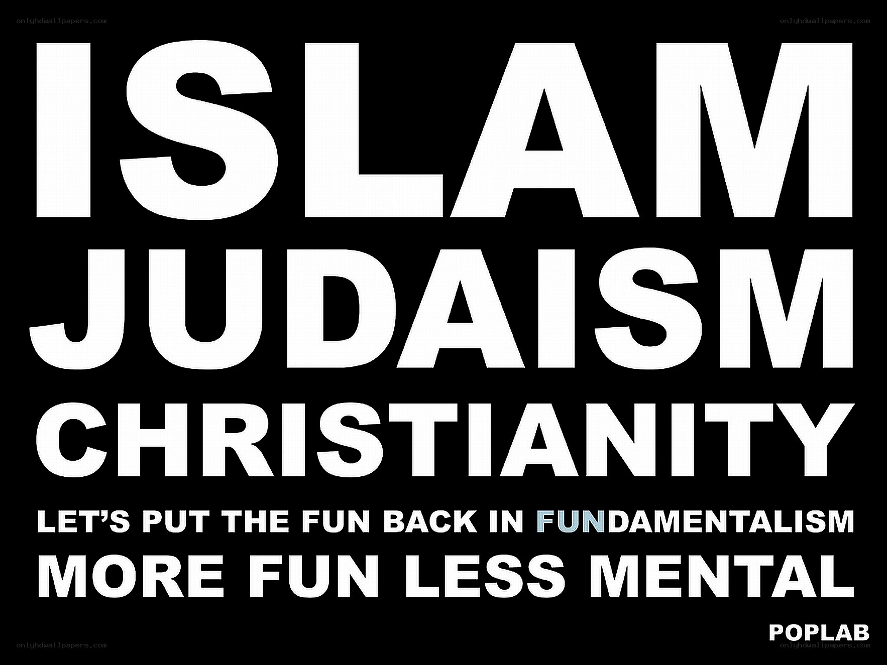 fundamentalism humor poster