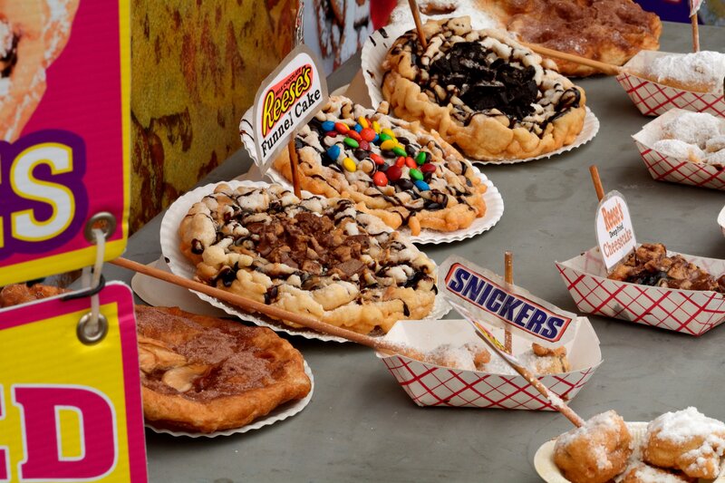 Funnel Cakes with Toppings