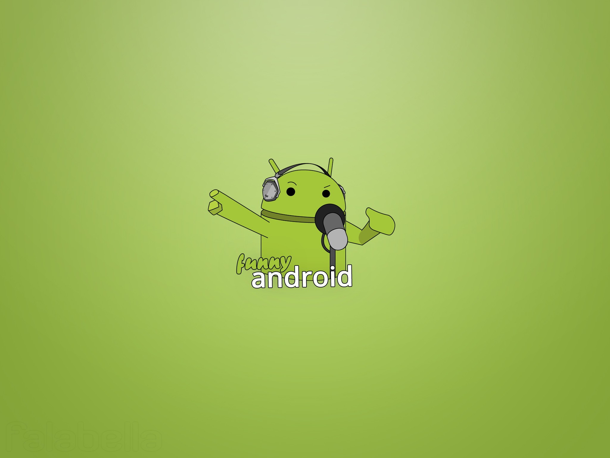 funny android character