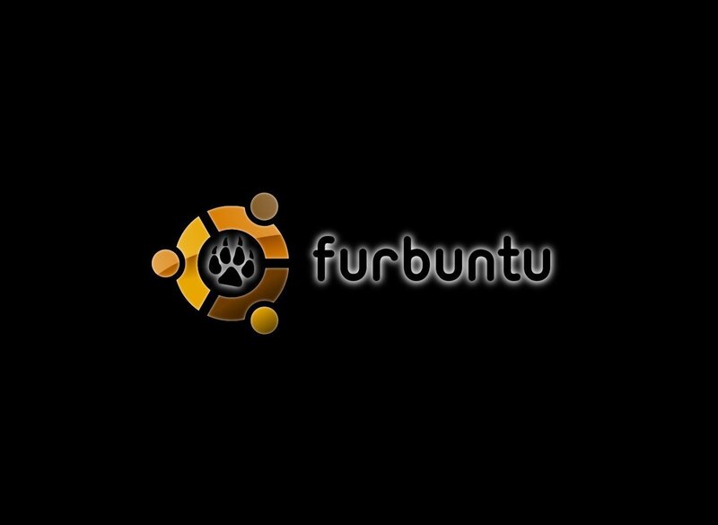 Furbuntu logo on black