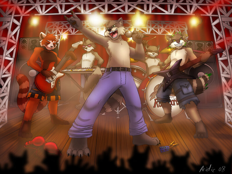Furry band on stage