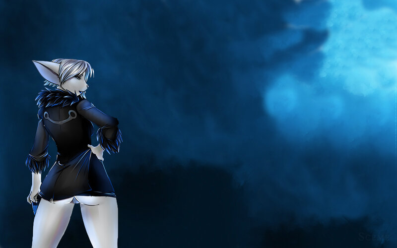 furry character in dark setting