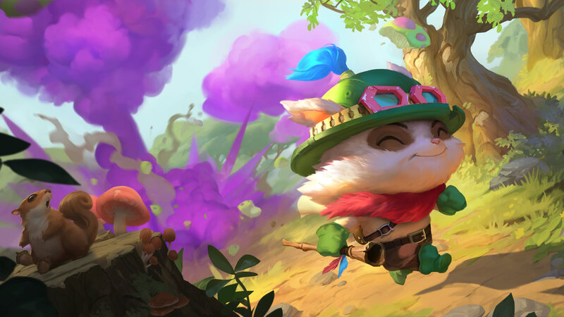 Furry Character in Forest — Green
