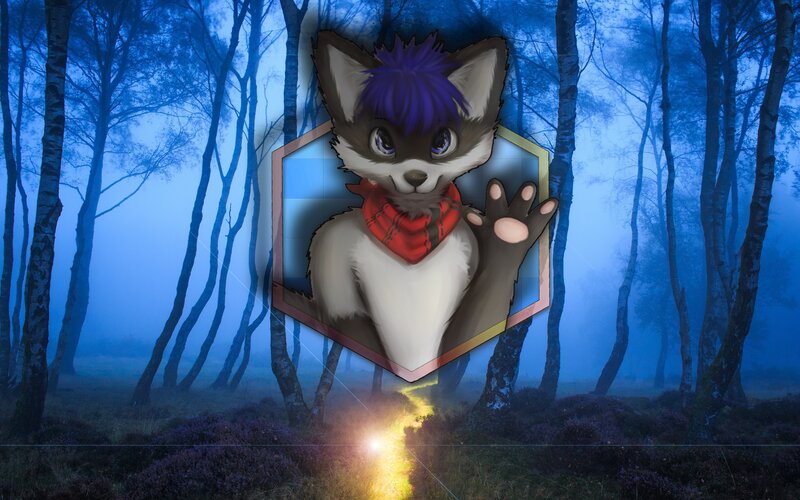 Furry Character in Forest