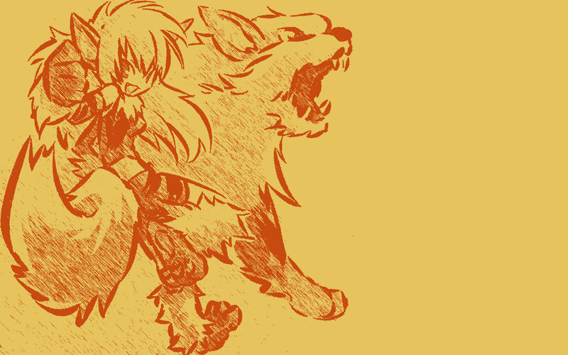 furry character roaring