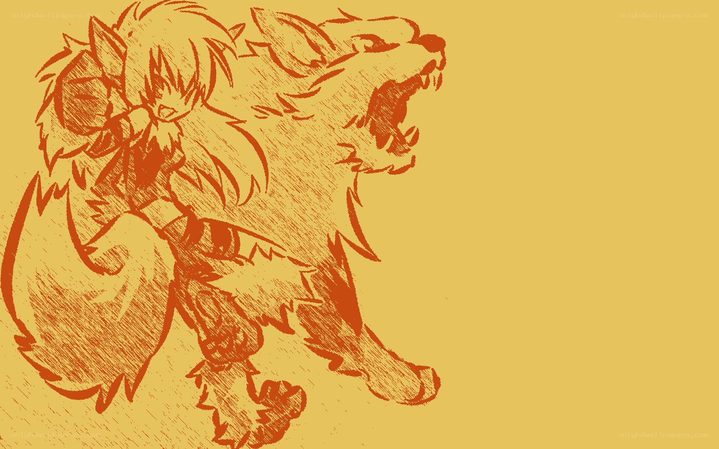 furry character roaring