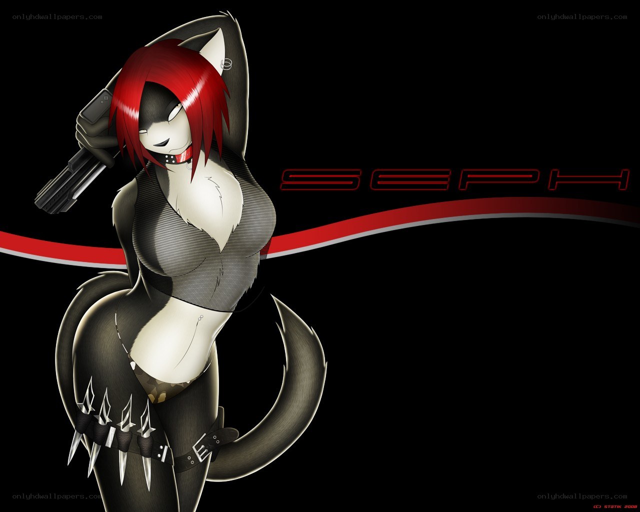 furry character with gun