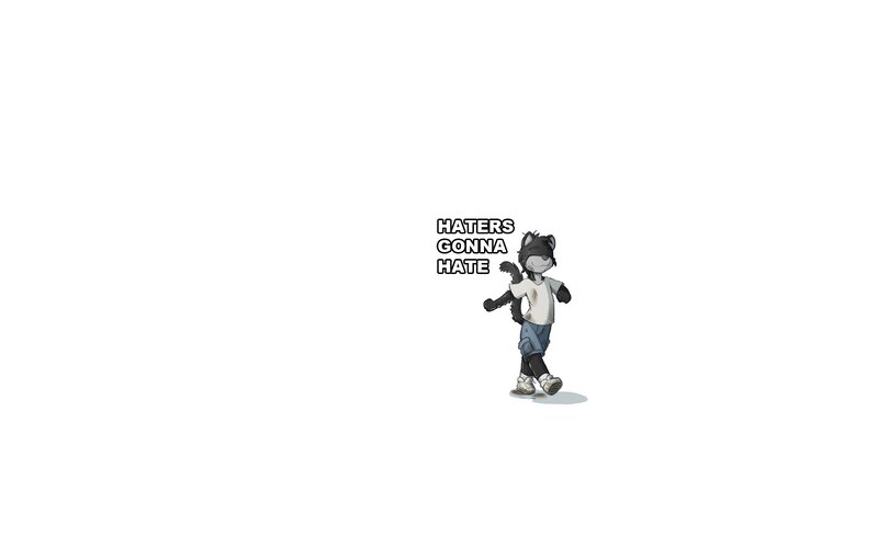 furry character with text