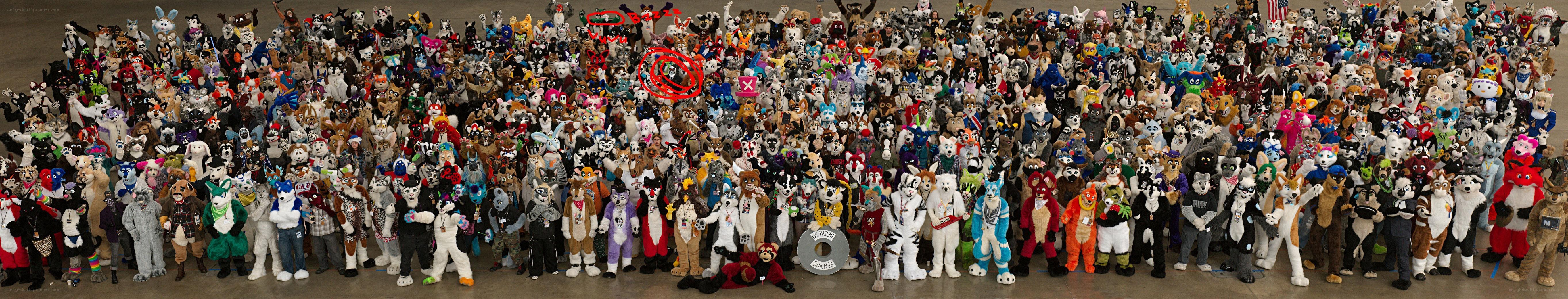 Furry convention group photo