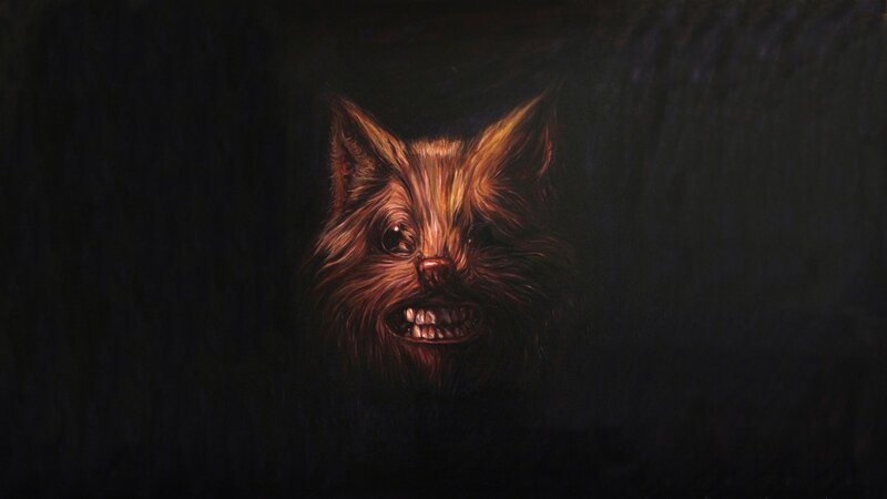 Furry Creature Face — Black