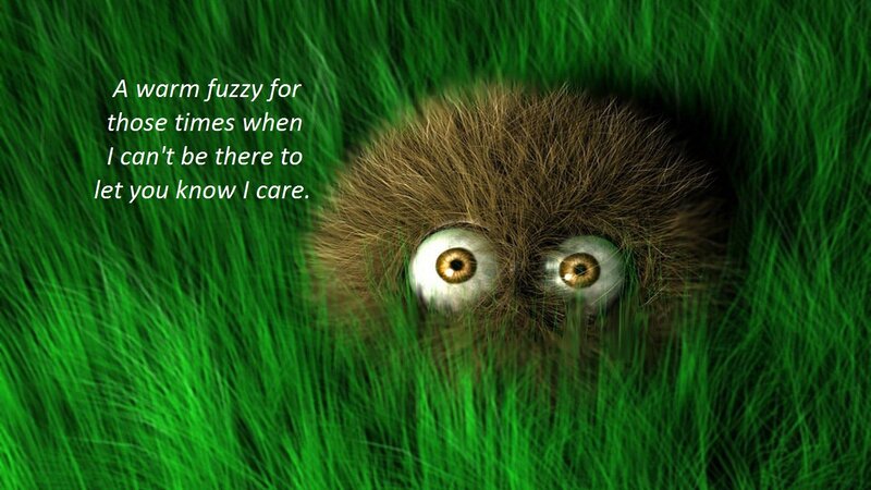 Furry Creature in Grass — Green
