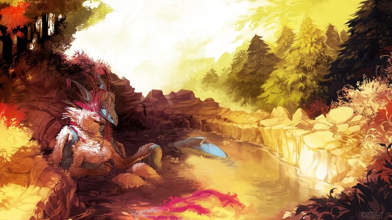 Furry Creature in Stream