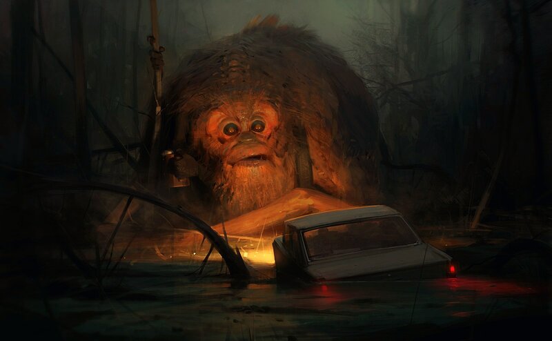 Furry Creature in Swamp