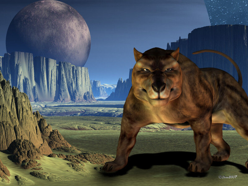Furry Creature on Alien Planet