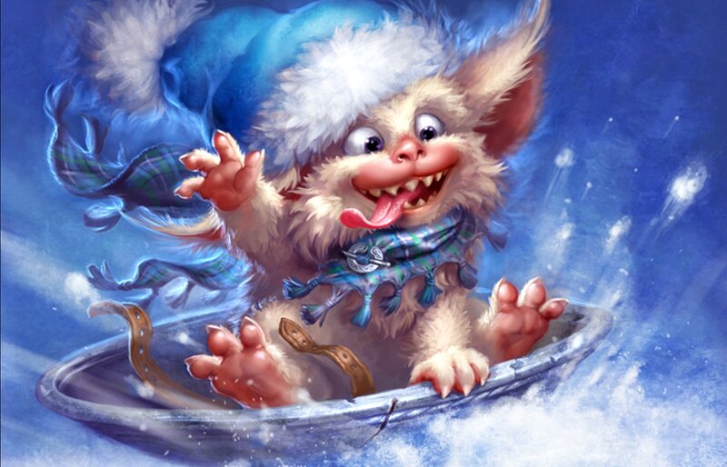 Furry Creature Sledding