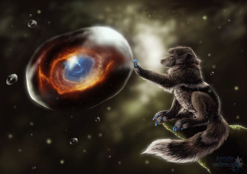 Furry Creature Touching Nebula