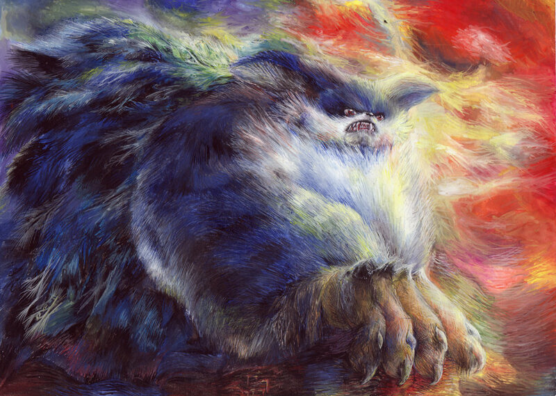 Furry Creature with Glowing Aura
