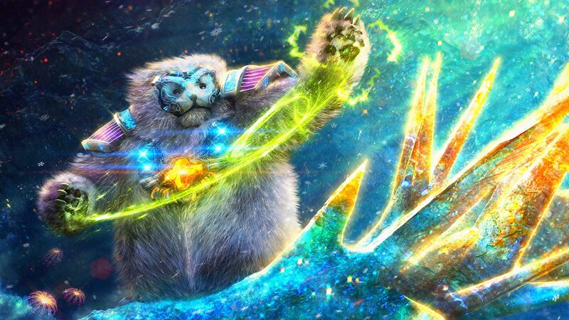 Furry Creature with Glowing Energy