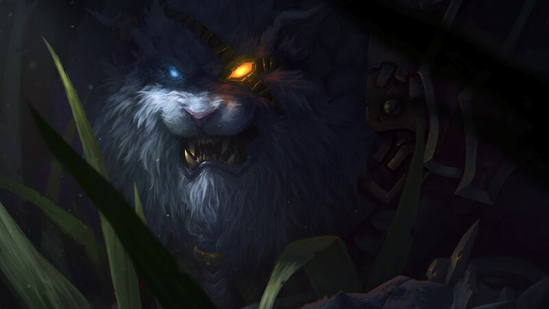 Furry Creature with Glowing Eyes