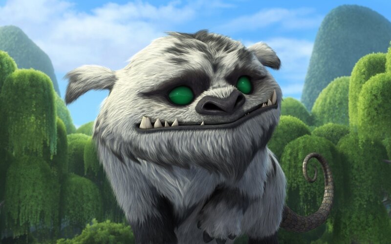 Furry Creature with Green Eyes