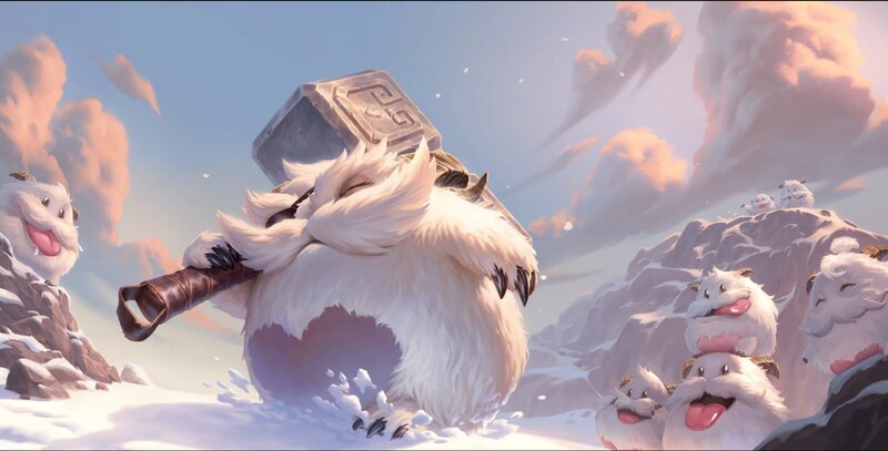 Furry Creature with Hammer — White