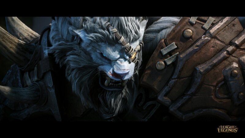 Furry Creature with Horns — Gray