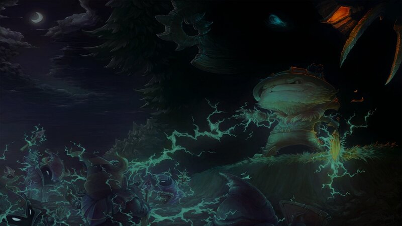 Furry Creature with Lightning — Black, Dramatic